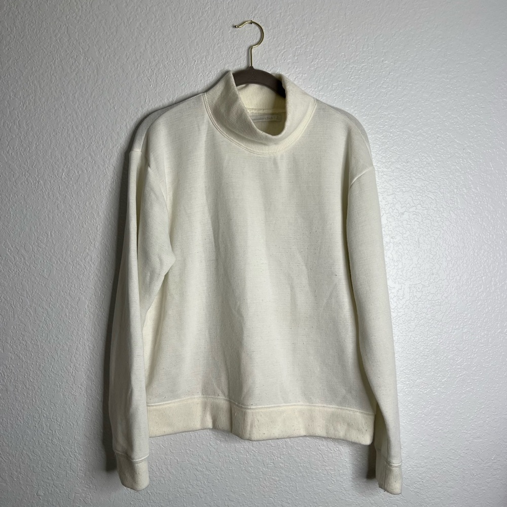 Abercrombie and Finch Cream High Neck Crew Neck Small